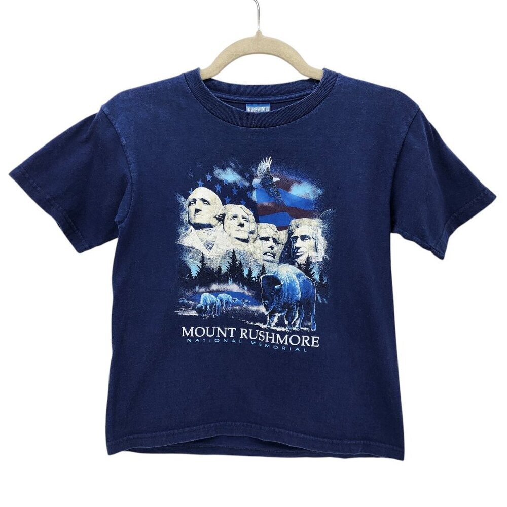 Vintage Prairie Mountain Mount Rushmore National Memorial T-Shirt Child 10/12